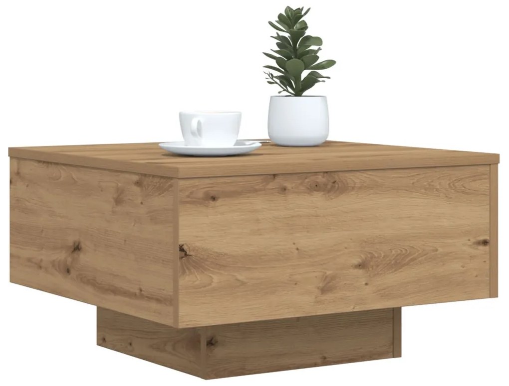 vidaXL Dohányzóasztal Artisan tölgy 55 x 55 x 31 cm Faanyag