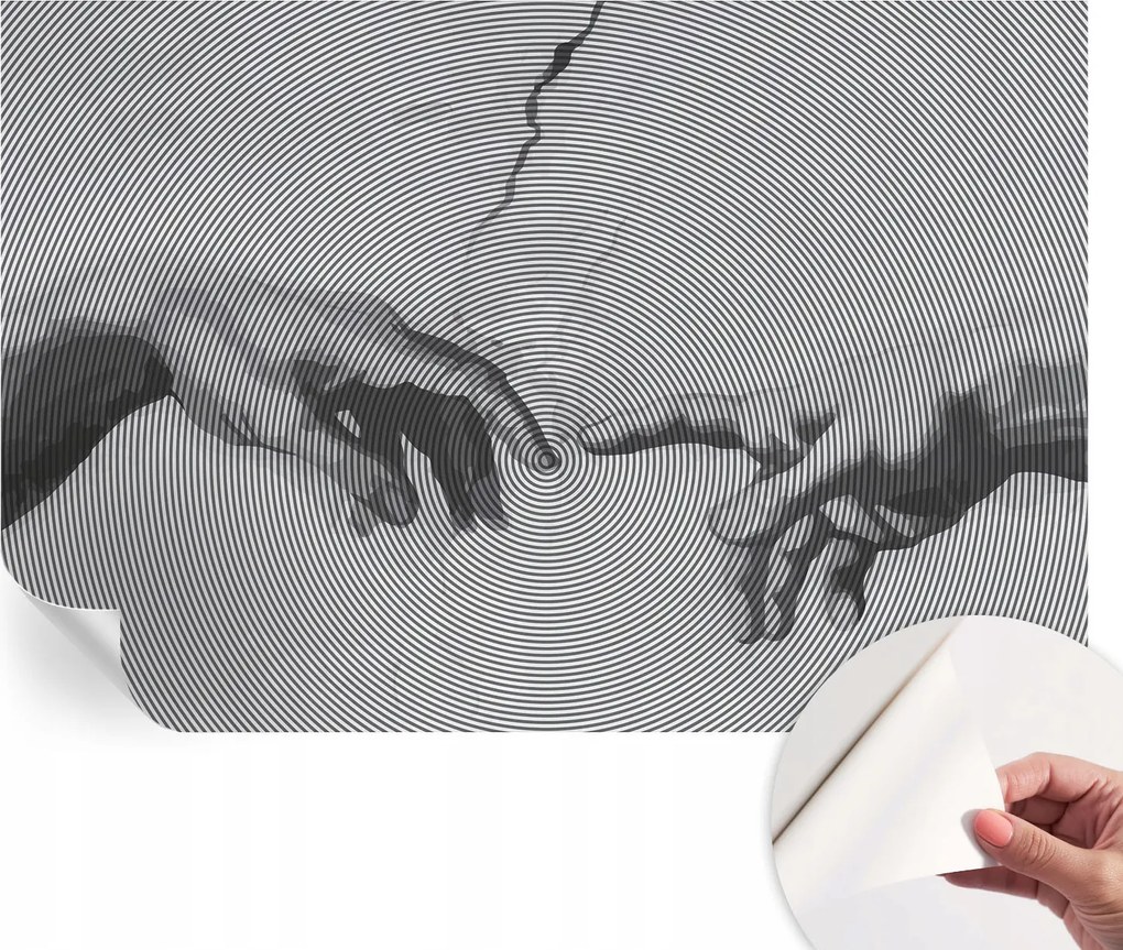 Dekoratív öntapadós fotótapéta irodába Hipnotikus kezek 104x70 cm