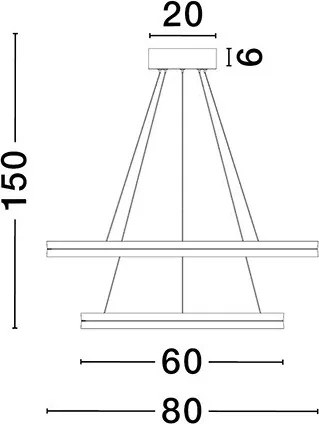 NOVALUCE 9695239 CANTRIA Modern Led Függesztett Lámpa LED IP20
