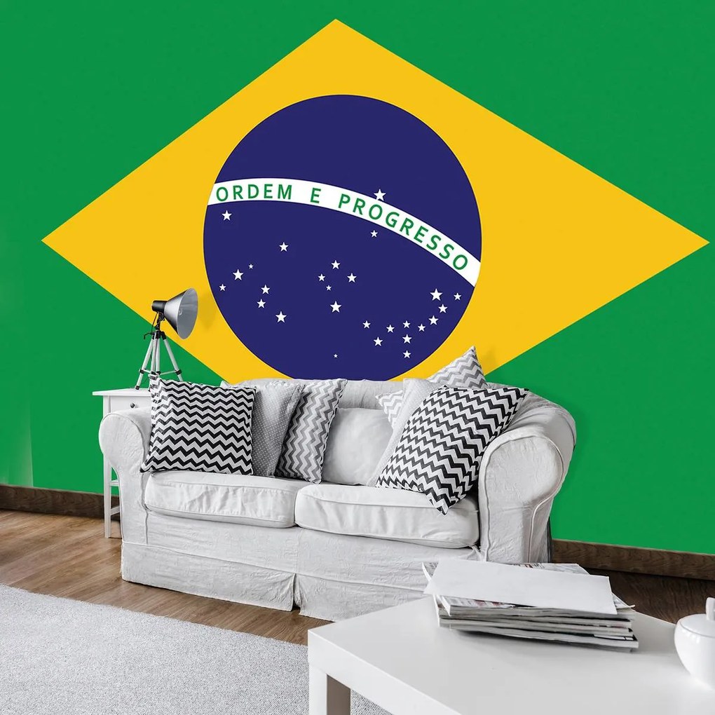 Fotótapéta - Brazília zászlaja (152,5x104 cm)