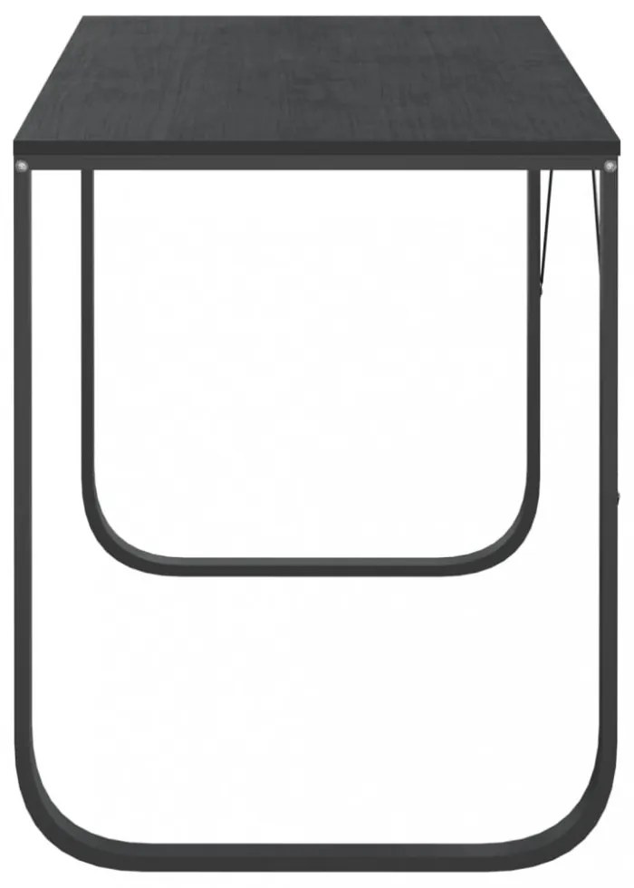 fekete forgácslap számítógépasztal 110 x 60 x 73 cm