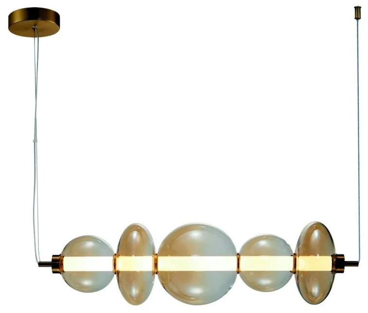 ITALUX 5902854539499 SONTE Modern Led Függesztett Lámpa Antik Bronz, Borostyán LED IP20