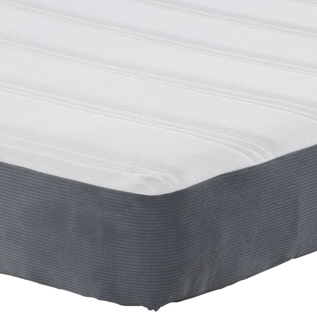 Zsebes Rugós Ágymatrac Sötét Szürke Közepes 80x200x20 cm Szövet