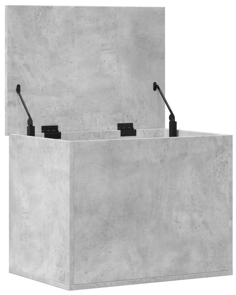 betonszürke szerelt fa tárolóláda 60x42x46 cm