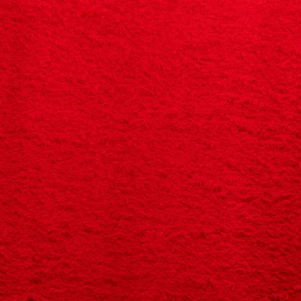 HUARTE piros rövid szálú puha és mosható szőnyeg 200 x 200 cm