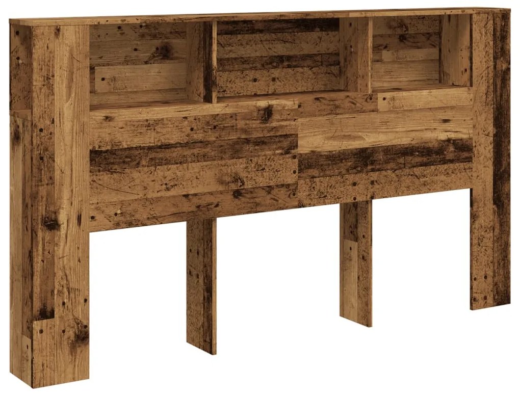 antik fa színű szerelt fa áthidalószekrény 180x18,5x102,5 cm