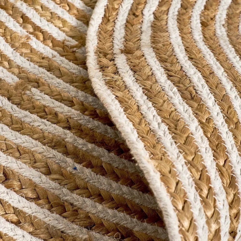 Natúr színű juta kerek szőnyeg ø 100 cm Natur – Casa Selección