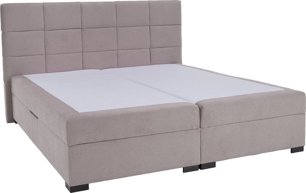 Boxspring ágy, 180x200, szürkésbarna Taupe, APRIL