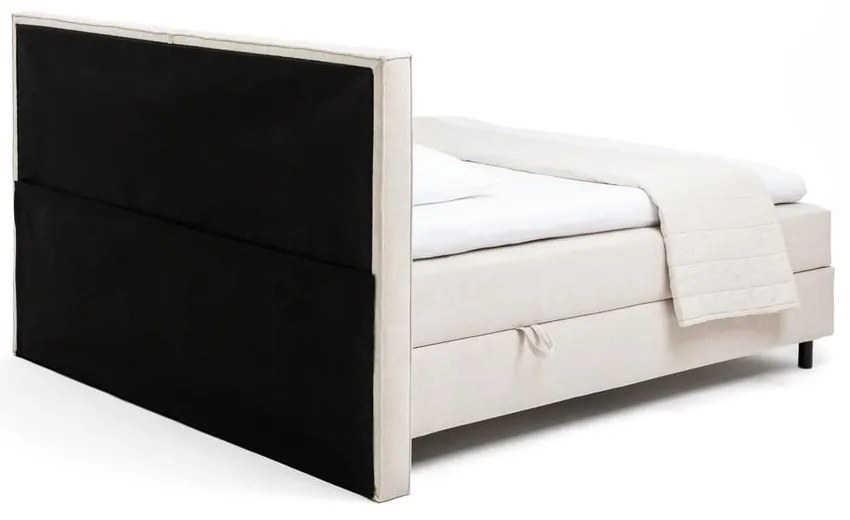 Bézs ágyneműtartós boxspring ágy 160x200 cm Elva Bold – Bonami Selection
