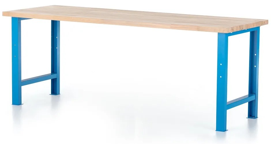 Műhelyasztal Basic, 220 x 80 cm, kék - ral 5012