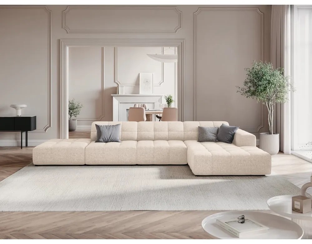 Krémszínű sarokkanapé (jobb oldali) Chicago – Cosmopolitan Design