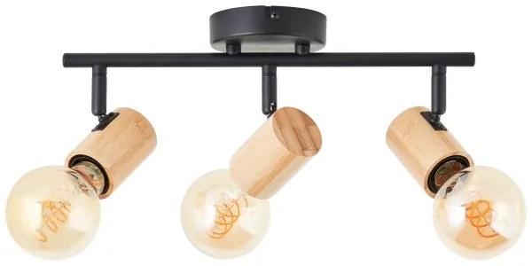 Brilliant - KERRY spotlámpa 3xE27/40W/230V fekete/bambusz