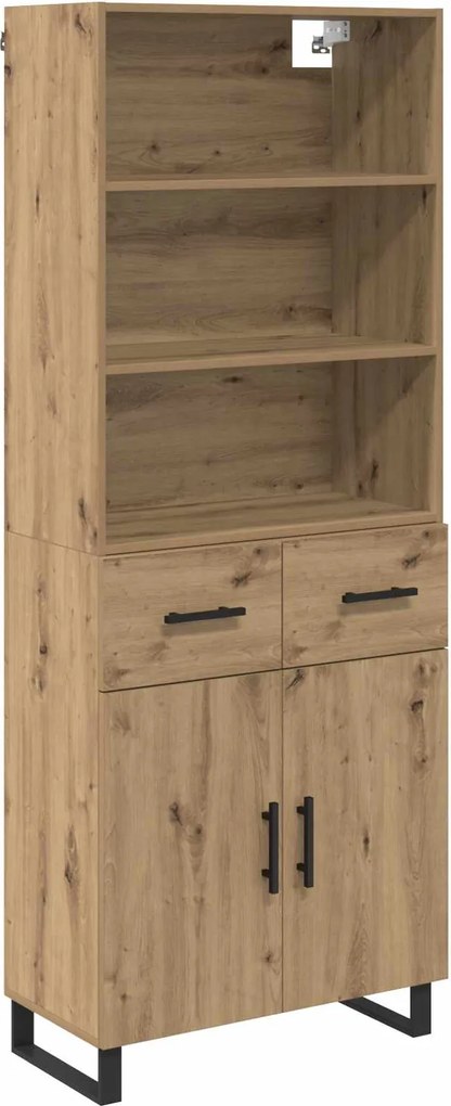 vidaXL Magasfiú fiókkal Artisan tölgy 69,5 x 34 x 180 cm Faanyag
