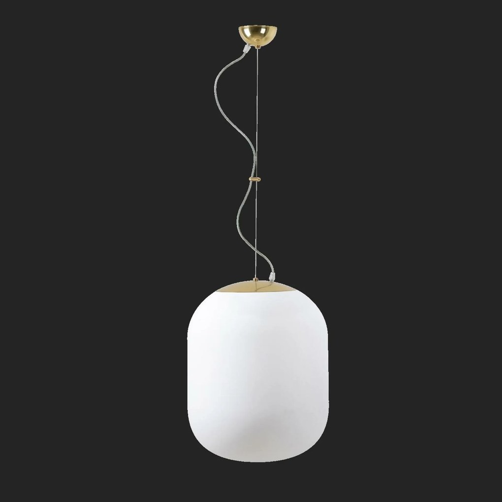 Osmont 67332 Tania L2 függesztett üveglámpa polírozott sárgaréz fehér IP40 3