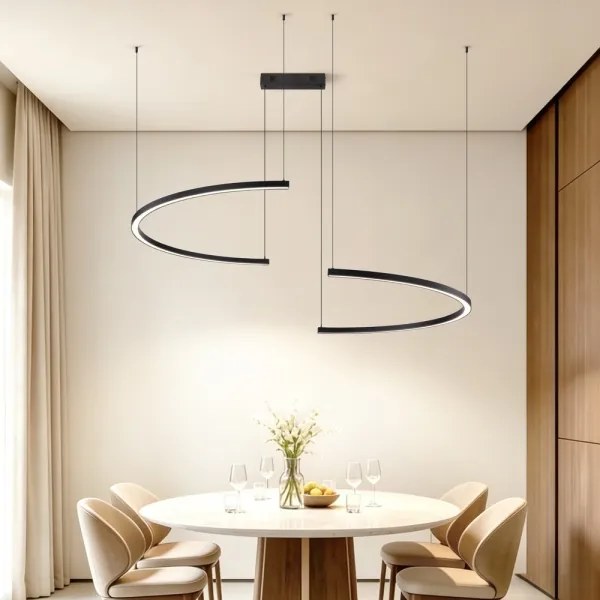 Immax NEO 07329L - LED dimmelhető, kábelre függeszthető csillár FINO 72W/230V 120 cm fekete Tuya+ távirányító