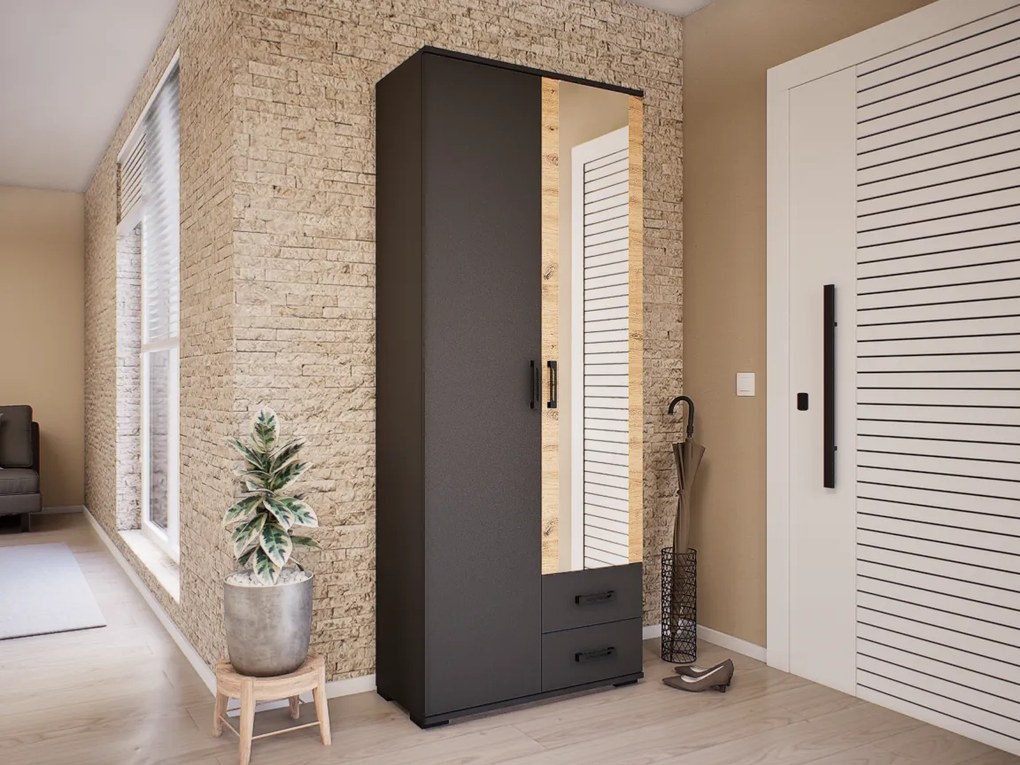 Walkon Cipősszekrény (Antracit-Artisan) modern