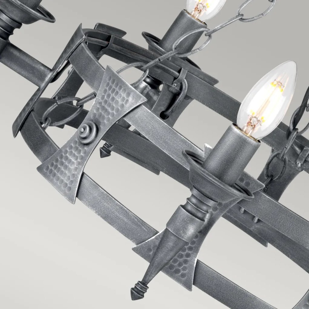 Elstead Lighting SAXON SAX5-BLK-SIL Csillár 5x60W/E14