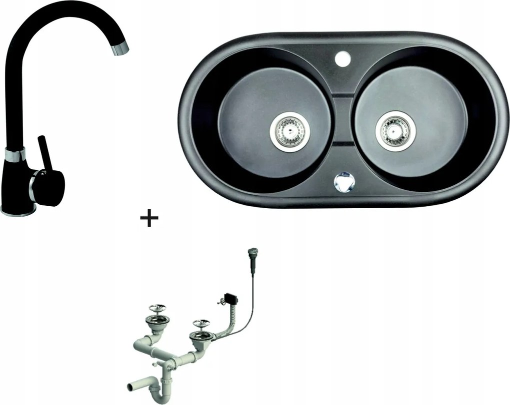 Gránit Mosogató Konyhai mosogató +Mérleg csaptelep