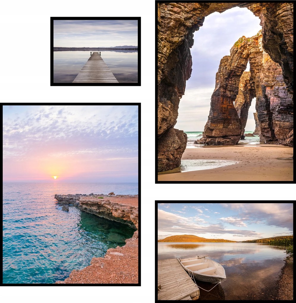 Poszterek 4db-os szett kompozíció fotó tájkép