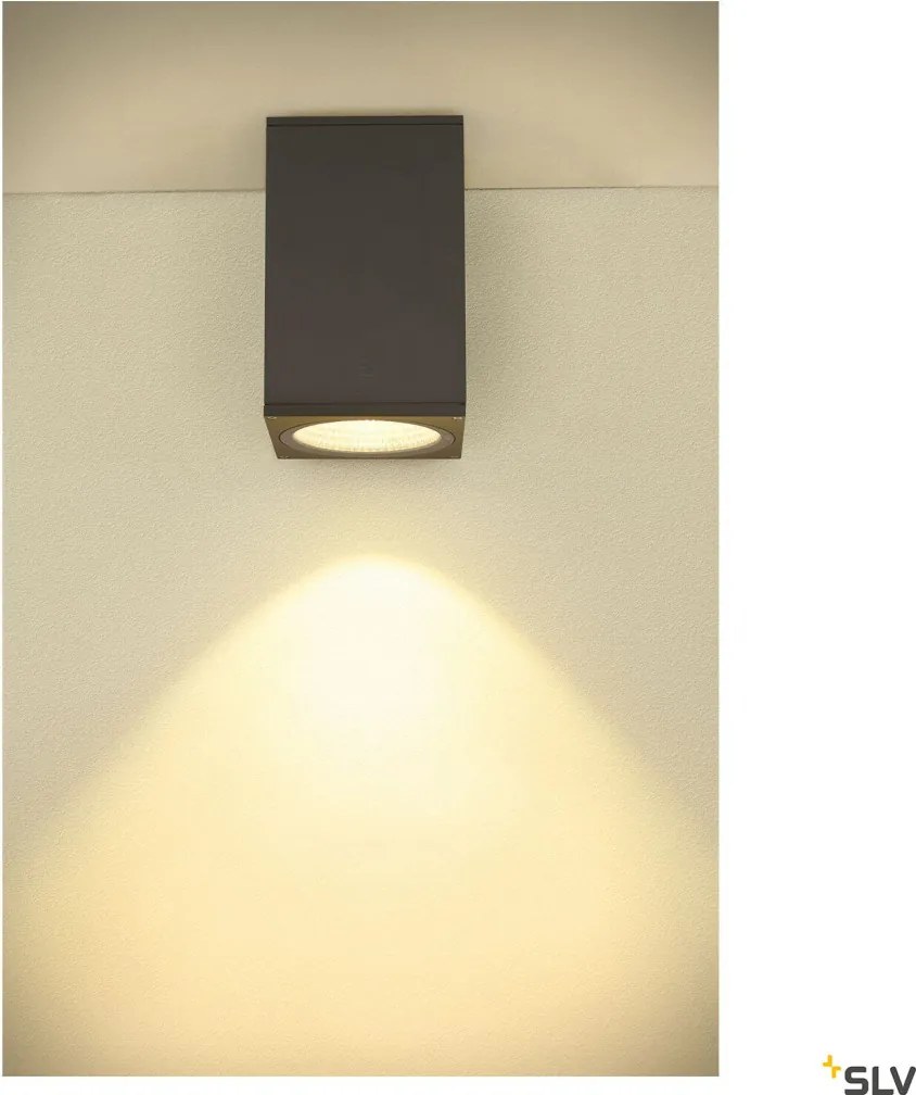 SLV 1003439 ENOLA SQUARE Modern Kültéri Mennyezeti Lámpa Antracit, Átlátszó LED IP65
