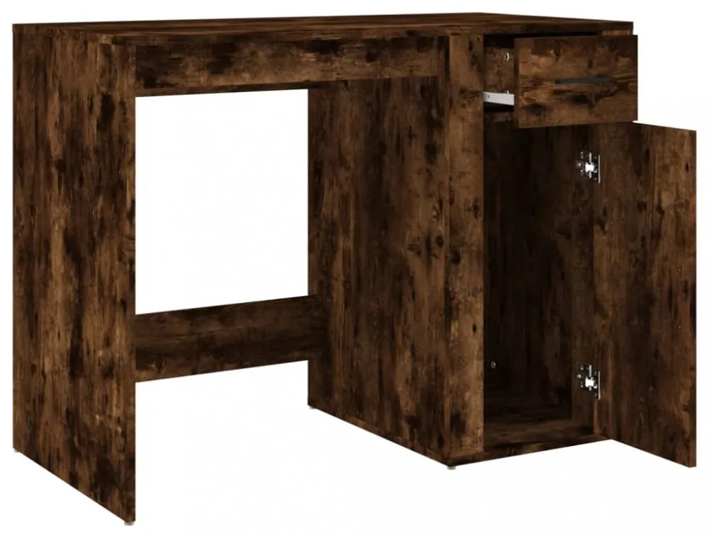 füstös tölgy színű szerelt fa íróasztal 100x49x75 cm