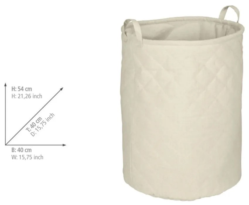 Bézs textil szennyeskosár 67 l Tom Tailor – Wenko