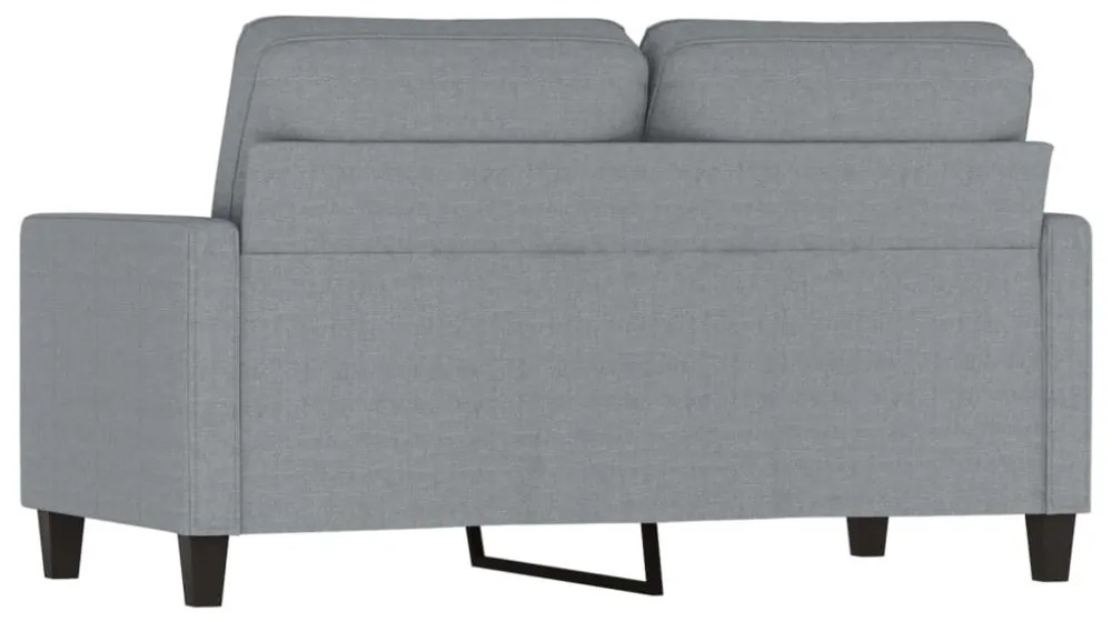 kétszemélyes világosszürke szövetkanapé 120 cm