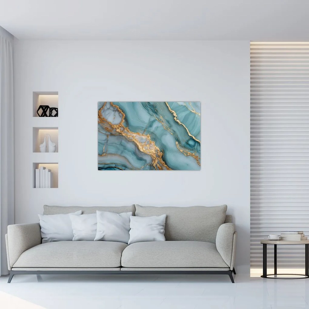 Kép - Türkiz márvány (90x60 cm)