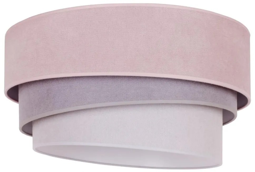 Duolla Duolla - Mennyezeti lámpa TRIO 1xE27/15W/230V d. 45 cm rózsaszín/szürke/fehér DU84069