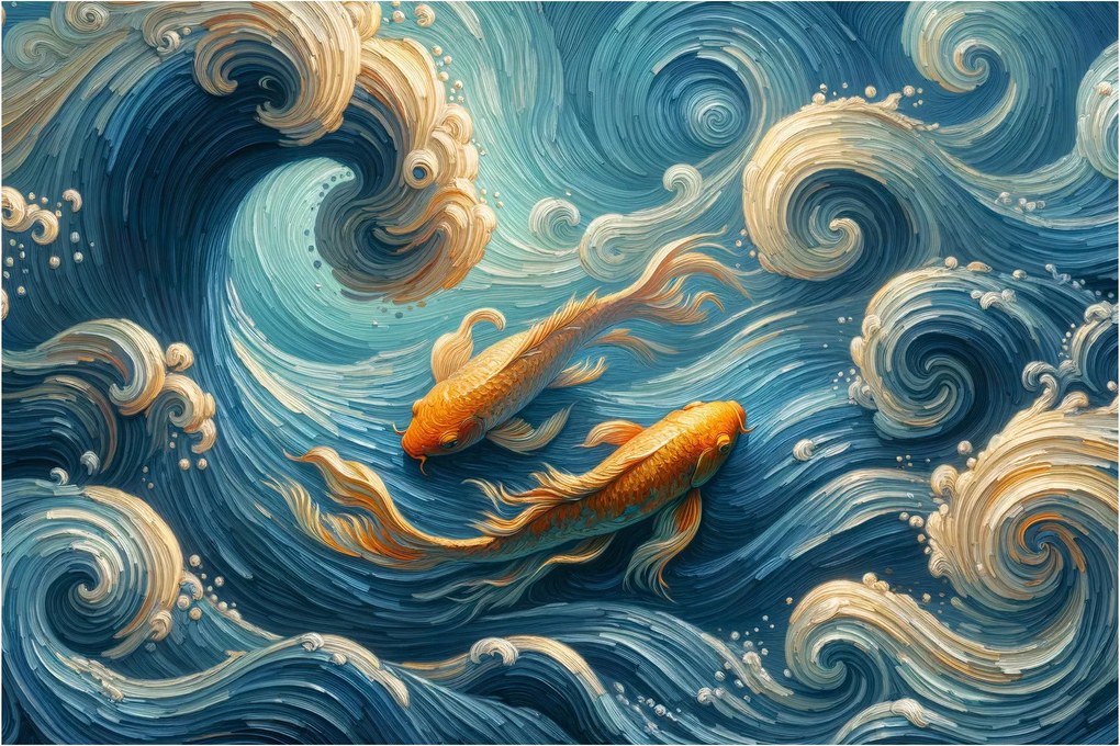 Kép - Aranyhalak (90x60 cm)