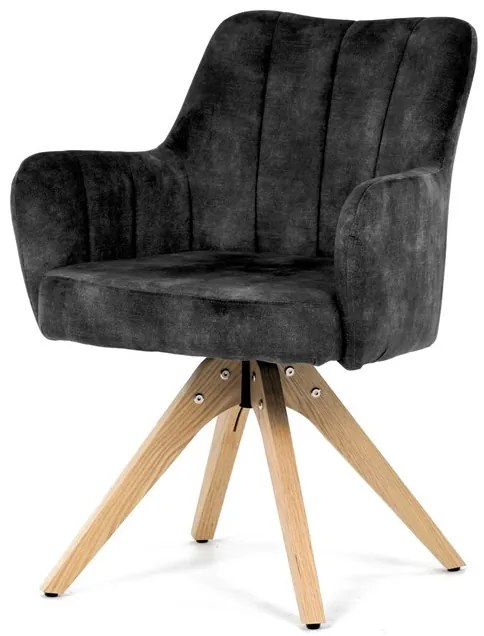 Fekete Bársony Étkezőszék. HC-D7188 BK4