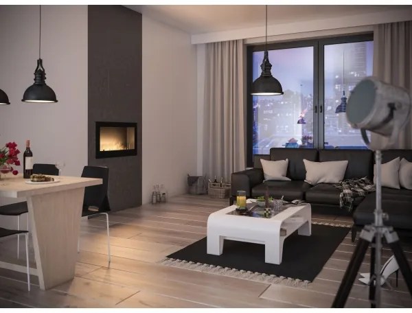 InFire - Beépített BIO kandalló 90x50 cm fekete