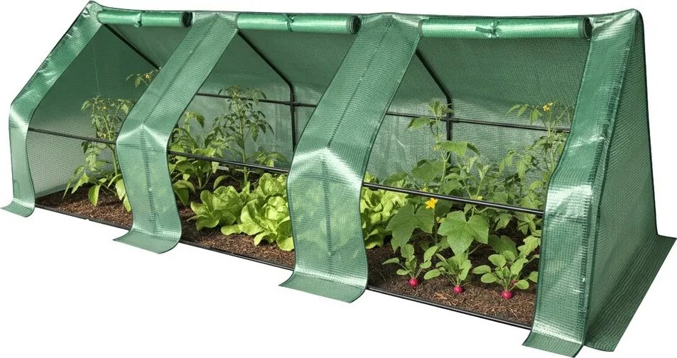 Kerti fóliás zöldségeskertek 295 x 95 x 95 cm