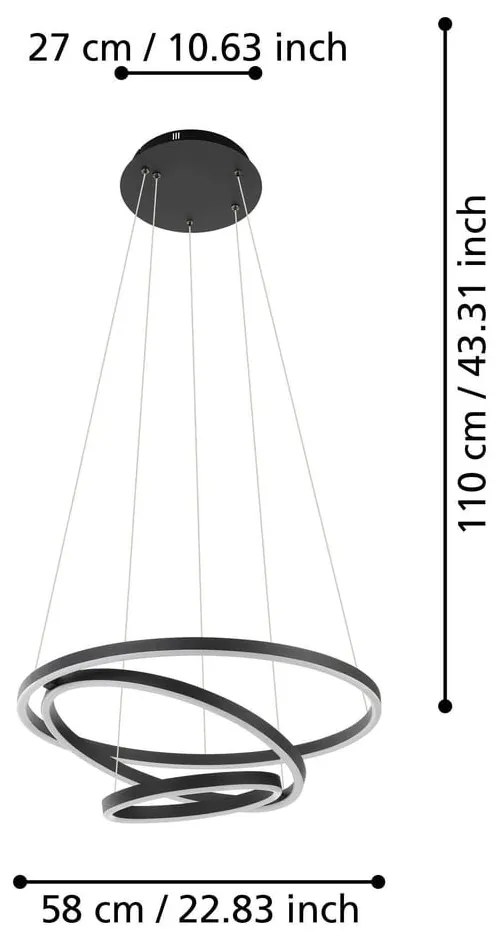 LED okos függőlámpa 43 W LOBINERO-Z – EGLO