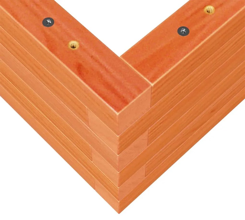 viaszbarna tömör fenyőfa kerti virágláda 110x40x23 cm
