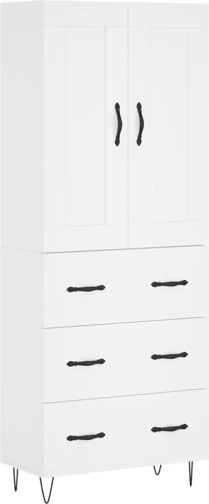 vidaXL fehér szerelt fa magasszekrény 69,5 x 34 x 180 cm