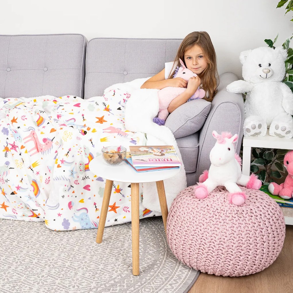 4Home Rainbow Dreams gyapjú hatású pléd, 150 x 200 cm