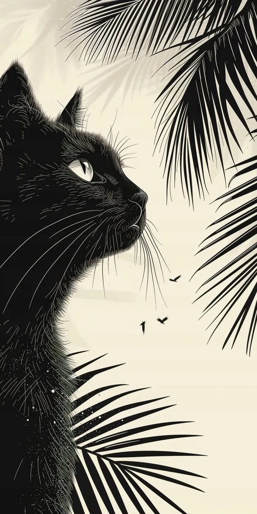 Poszter 50x100cm Elmélkedés a pálmafák árnyékában