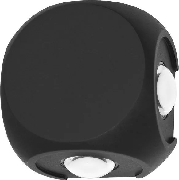 ITALUX PL-461 PORSO Modern Kültéri Fali Lámpa Fekete LED IP44