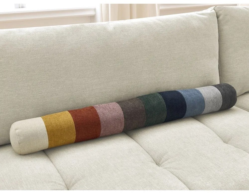 Bézs kinyitható-tárolóhelyes sarokkanapé (jobb oldali-L alakú) Fuji – Bobochic Paris