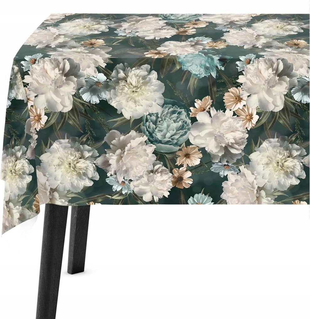 Abrosz asztalra 140x220 Zöld Virágok 9202