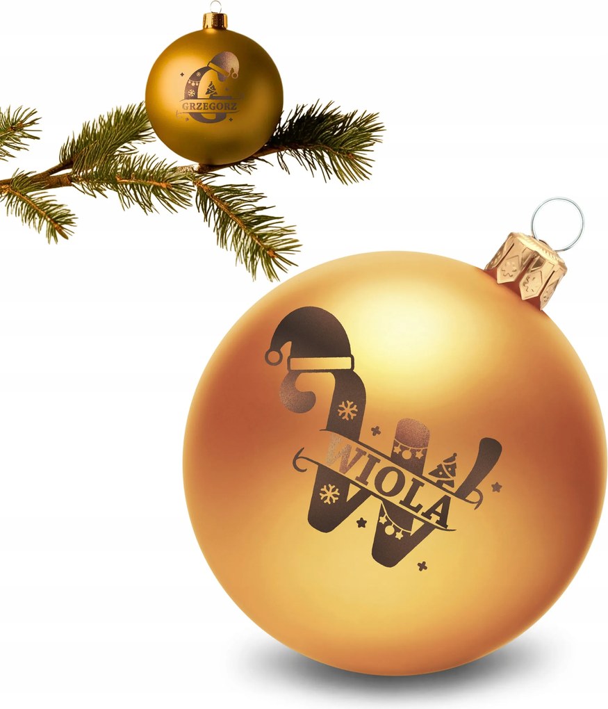 Üveg Bomba karácsonyfára Névvel Karácsonyi Dekoráció Ajándék Karácsonyra