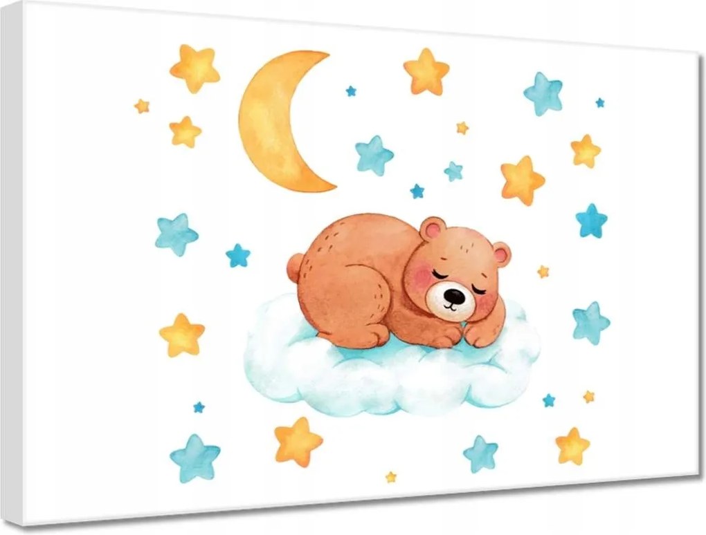 Vászonkép 30x20 Aranyos mackó elment aludni