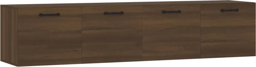 vidaXL 2 db barna tölgy színű szerelt fa faliszekrény 60x36,5x35 cm
