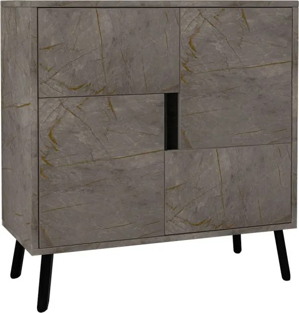 Darien - Gordion Marble, Black Wood