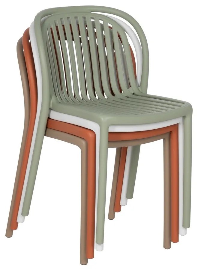 Fehér műanyag étkezőszék Alia – Ixia