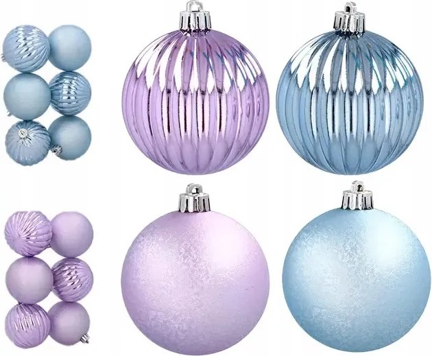 Karácsonyfadísz gömb karácsonyi fi70 7cm nagy szett 6 db vegyes minták