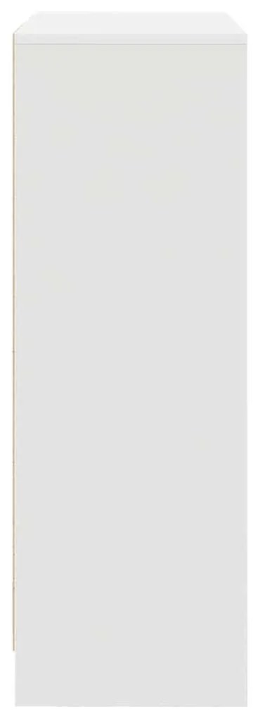 fehér komód fiókokkal és ajtókkal 73x31x90 cm