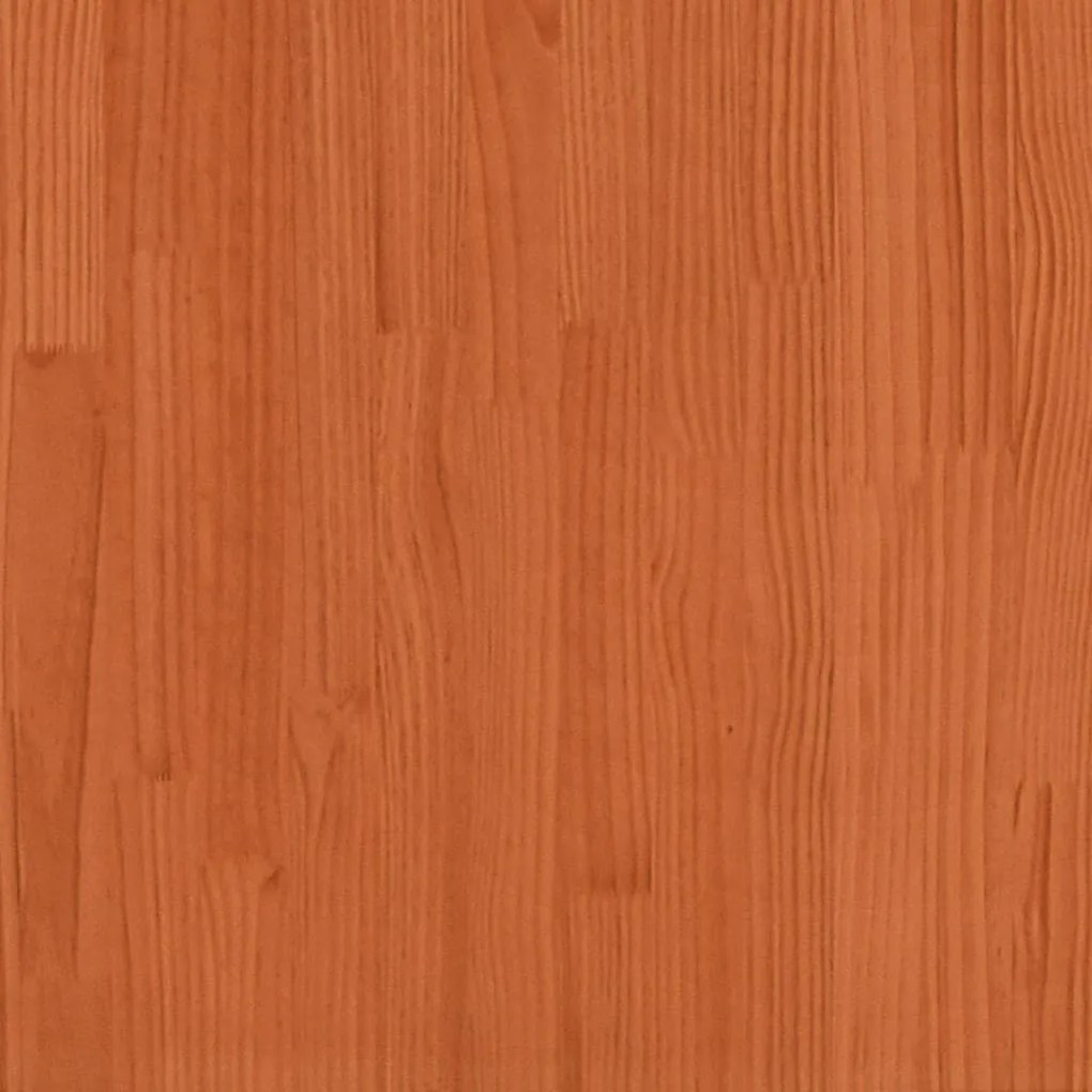 viaszbarna tömör fenyőfa házikó gyerekágykeret 80 x 200 cm