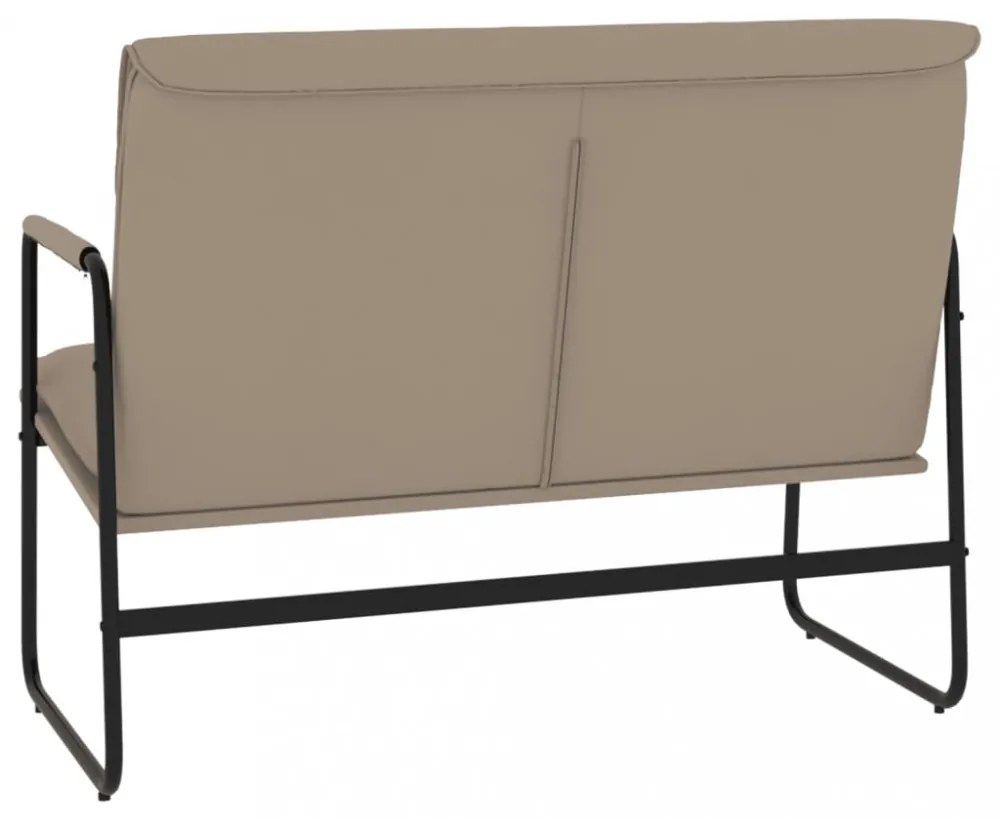 kávészínű műbőr pad 100 x 64 x 80 cm